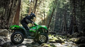 ATVs at the cabin - rock climbing