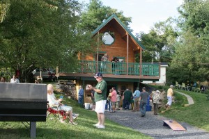 Family log cabin - gathering