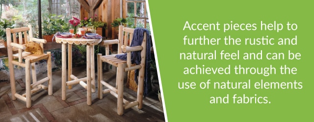 log cabin furniture accent pieces