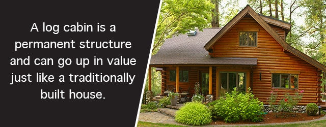 park models - log cabin is valued higher 