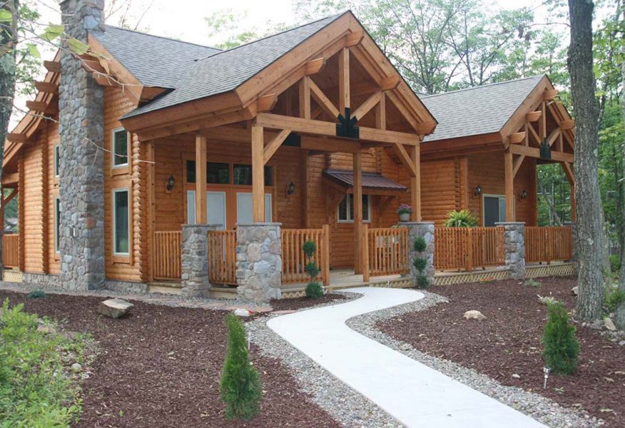 Log Cabin Kit Homes Sugarloaf Log Home Kit Conestoga Log Cabins   Tomovick 2 876x600 