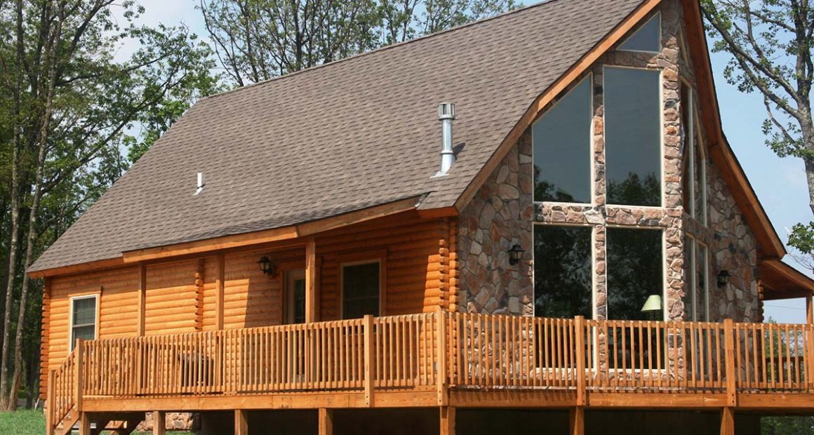 Log Cabin Kits Homes, Log House With Wrap Around Porch